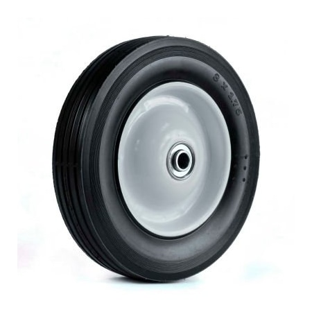 Martin Wheel Co. Martin Wheel Light Duty Steel Wheel - 8 x 1.75 - 2" Centered Hub - 1/2" BB - Rib Tread 875-R